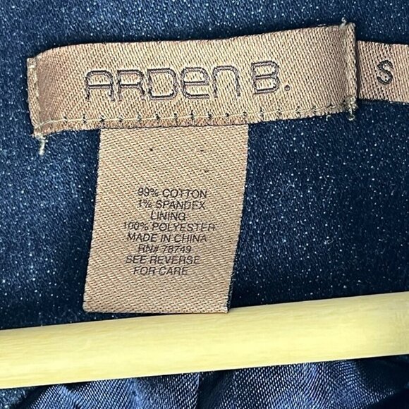 Arden B Vintage Y2K Denim Vest Sz S Cropped Form Fitting Preppy Grunge Western - Picture 5 of 8